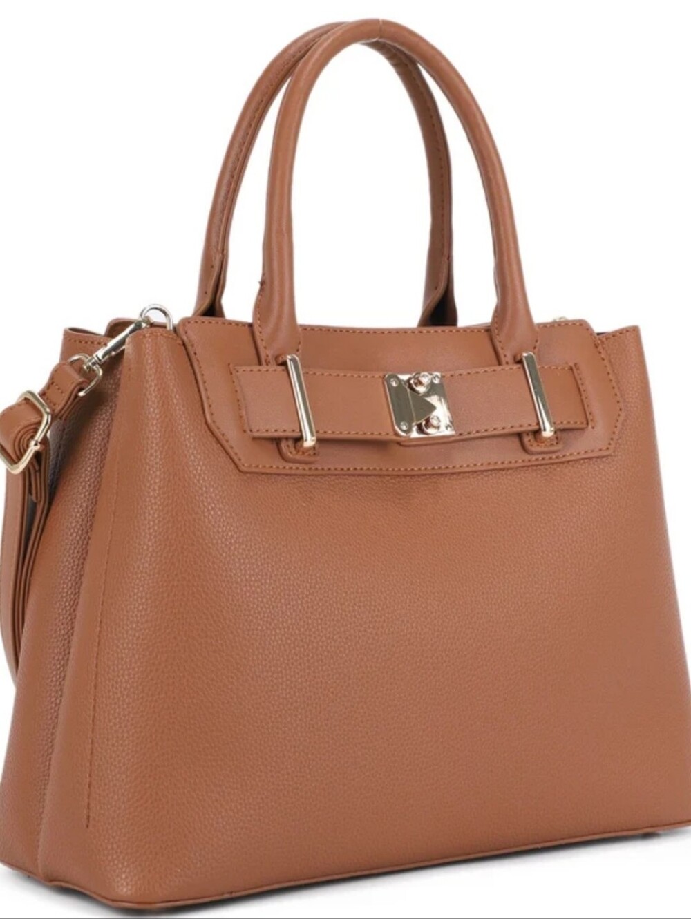 Classic Tan Structured Tote Handbag - Elegant Everyday Style